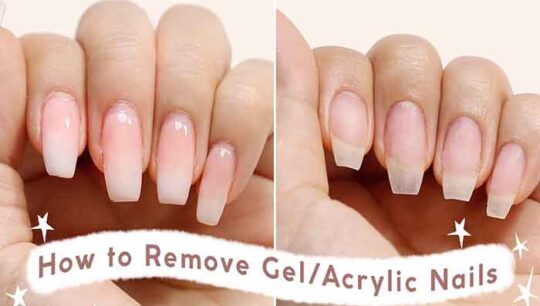 Removal of acrygel with semi-permanent varnish